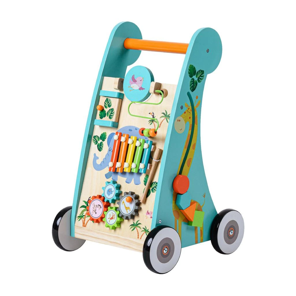 Kids Wooden Activity Walker Educational Play Musical Walk Toy PS-T0008 ...