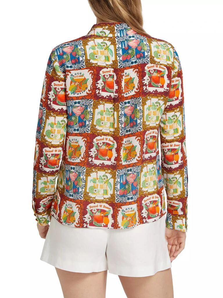 Alice + Olivia Willa Cocktail Silk Shirt 5