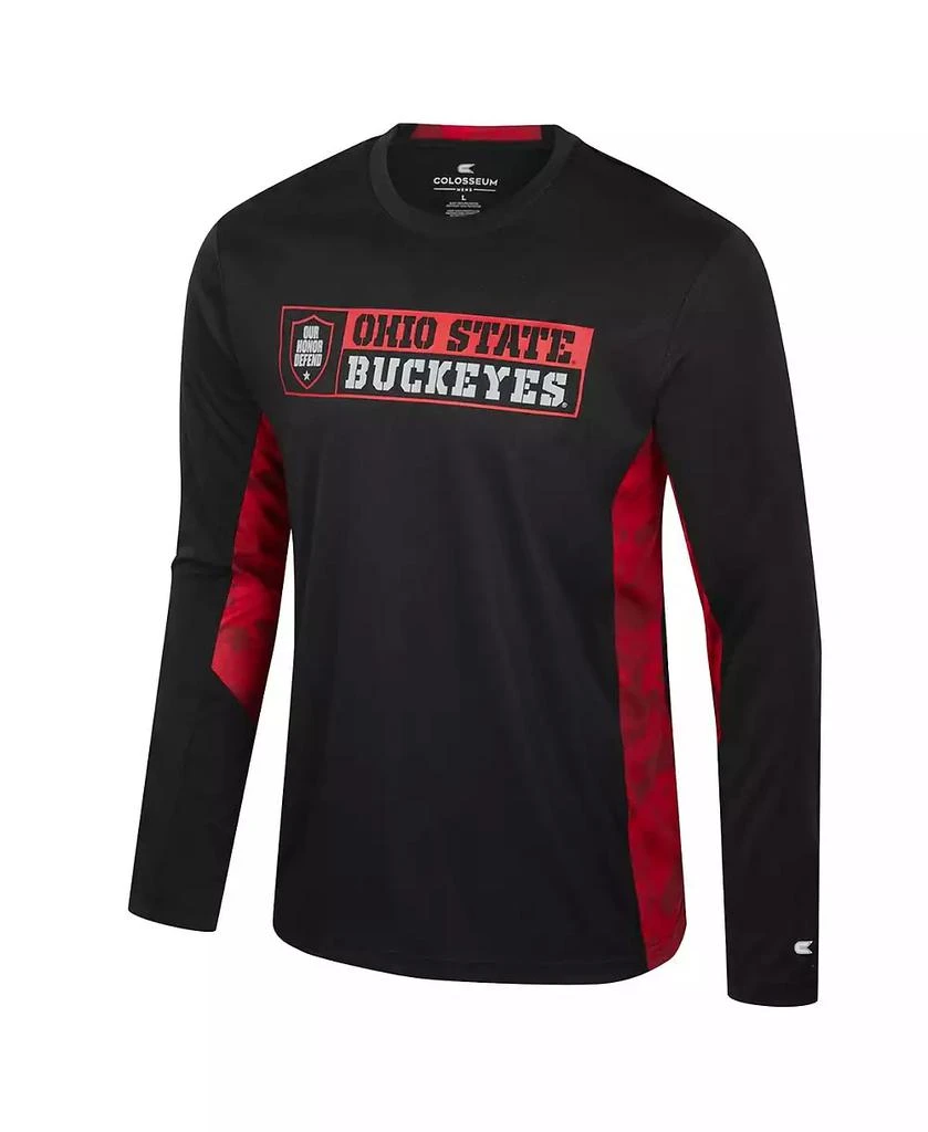 Colosseum Men's Black Ohio State Buckeyes Big Tall On Honor Long Sleeve T-Shirt 2
