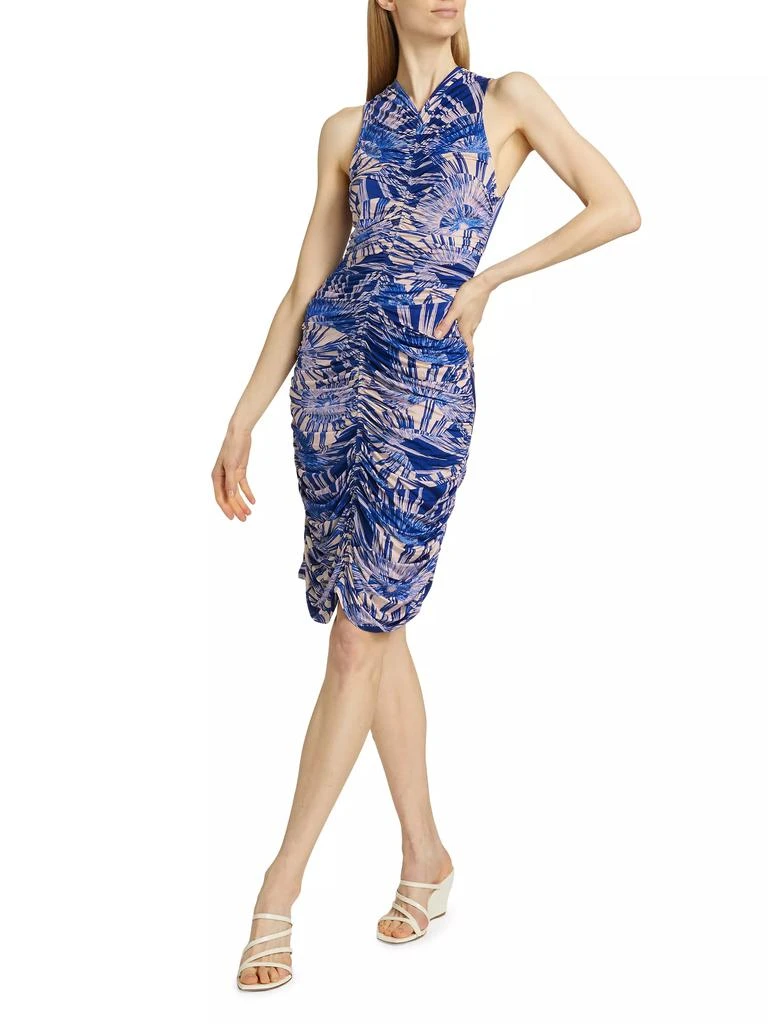 Marie Oliver Jasmine Geometric Ruched Knee-Length Dress 2