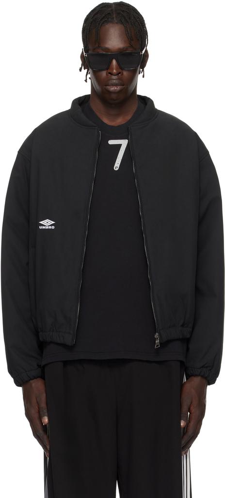 Umbro Black Padded Bomber Jacket