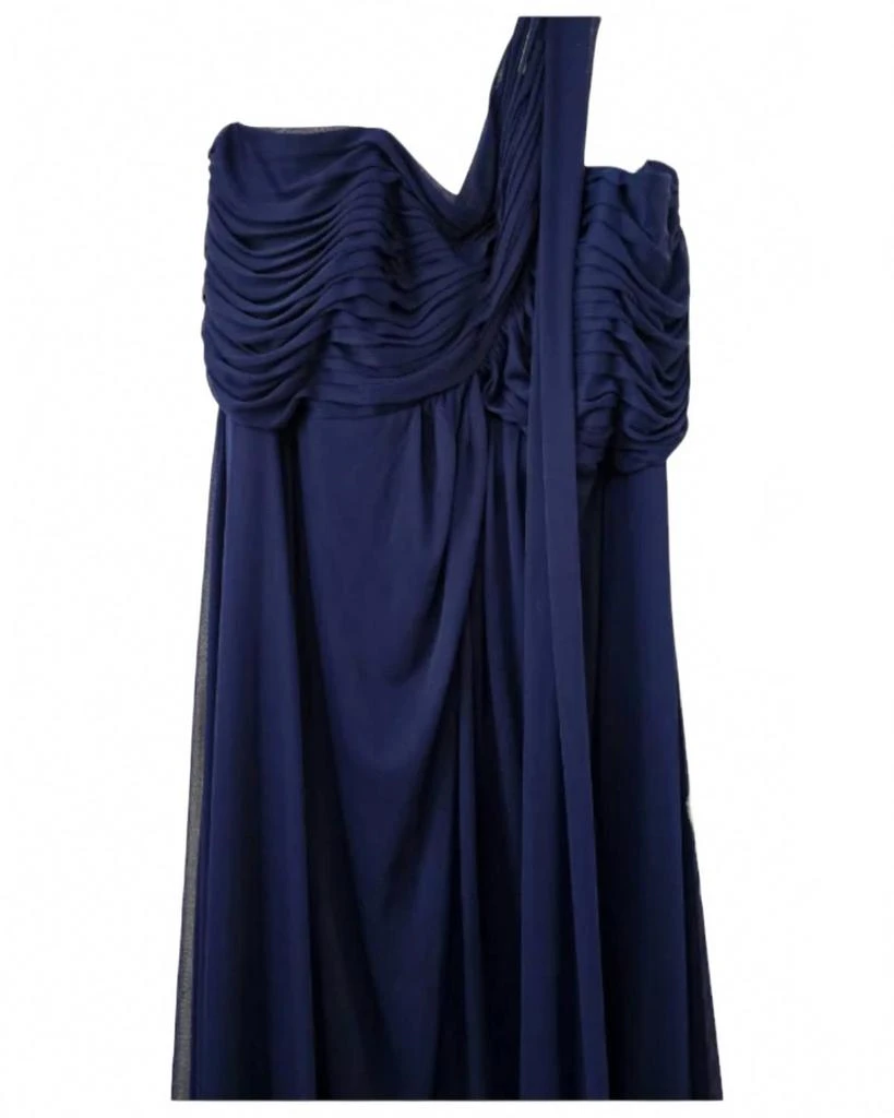 Immediate Apparel Women's Alex Evening One Shoulder Strap Chiffon Gown In Navy - Navy - One Size
