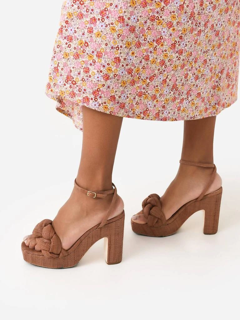 Loeffler Randall Women's Fae Platform Sandal In Brown Straw 3
