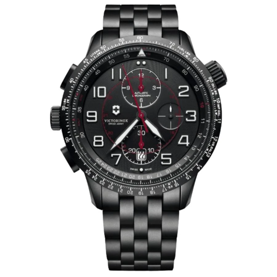 Swiss Army Airboss Mach 9 Black Edition Automatic Chronograph Steel Men's Watch 241742 1