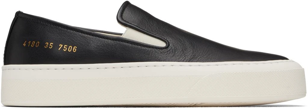 Common Projects Black Leather Slip-On Loafers Common Projects Slip On In leather slip-ons Common Projects main image 4