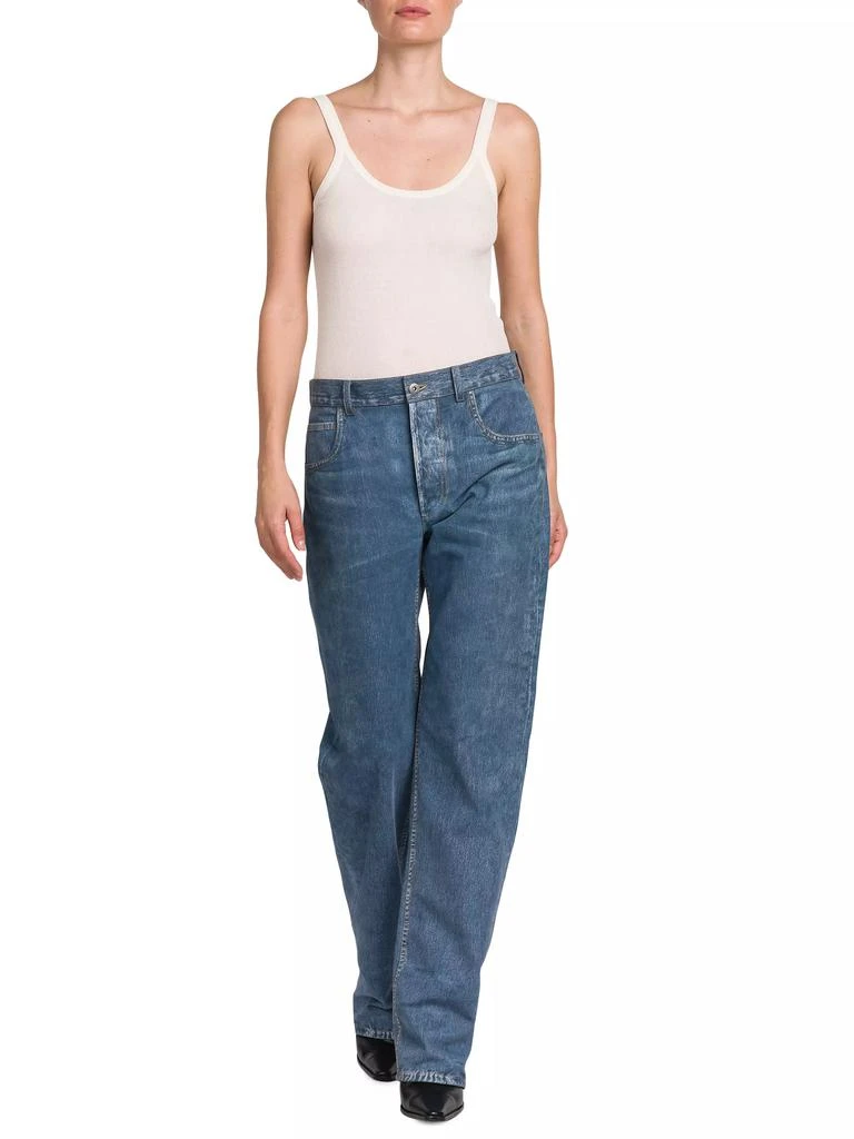 Bottega Veneta Denim-Coated Leather Pants 2