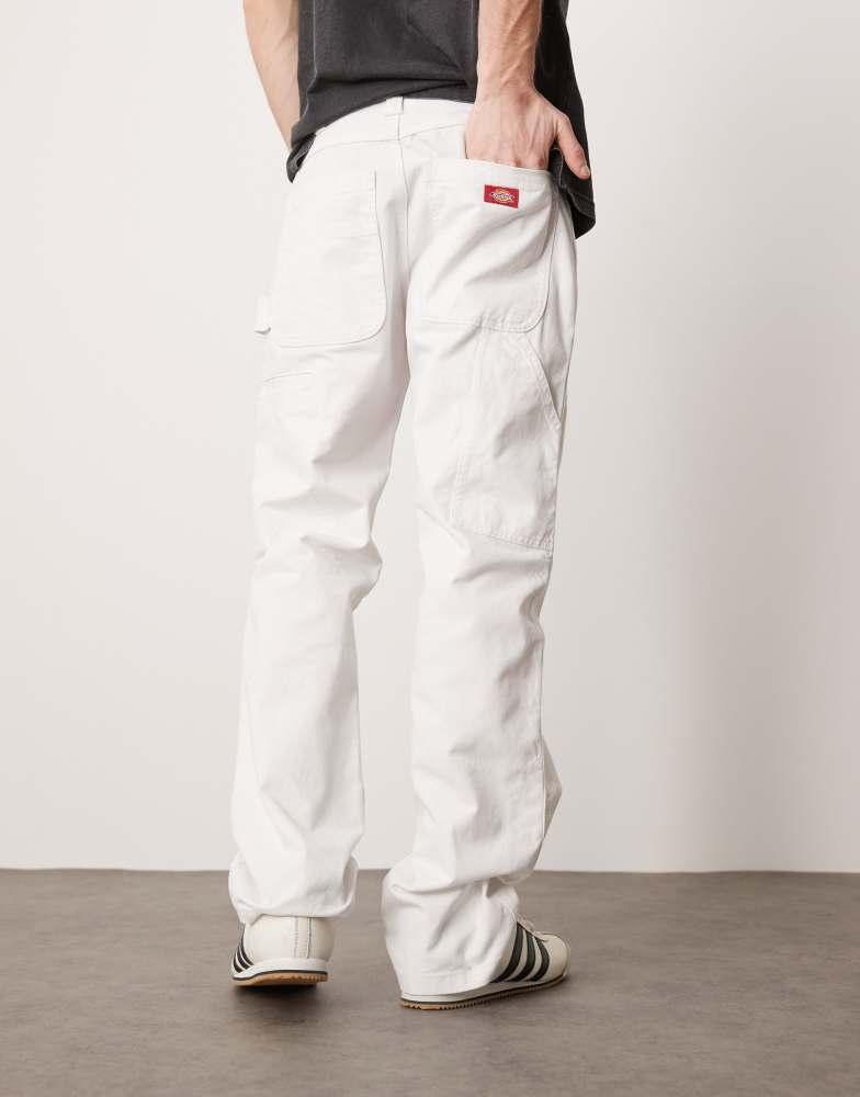 パンツ Dickies Painted White Carpenter Dickies Men's Painter's Utility Pant Relaxed Fit, White, 34W x 34L