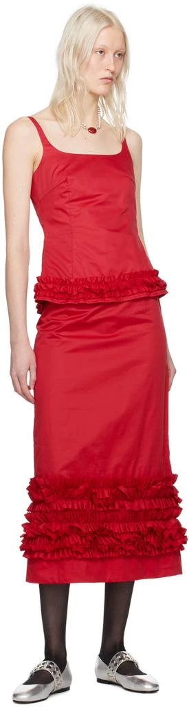 Molly Goddard Red Camille Tank Top 4