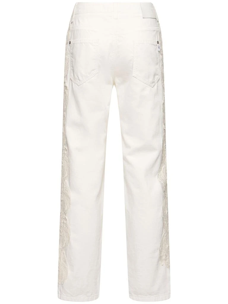 ERMANNO Embroidered Mid Rise Boyfriend Jeans 3