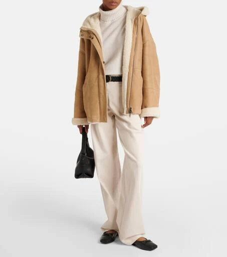 Brunello Cucinelli Monili shearling-lined leather mules 3