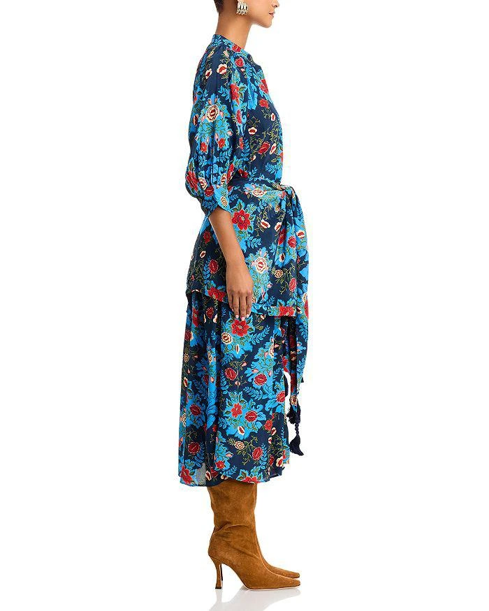 Farm Rio Arabesque Floral Tie Front Dress 5