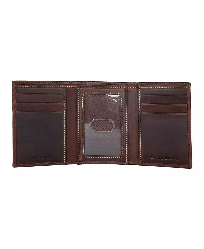Lucky Brand Men's Western Embossed Leather Trifold Wallet 2