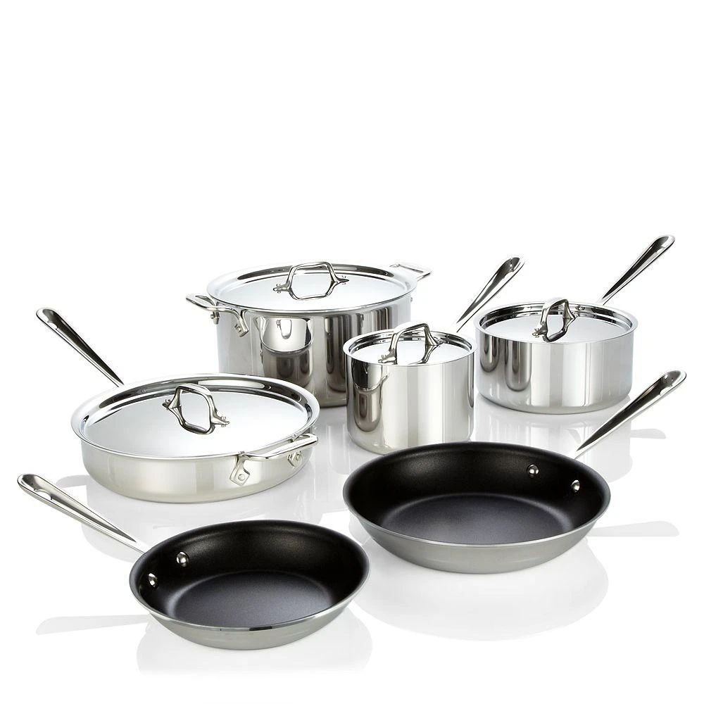 All-Clad All Clad Stainless Steel Nonstick 10-Piece Cookware Set 2