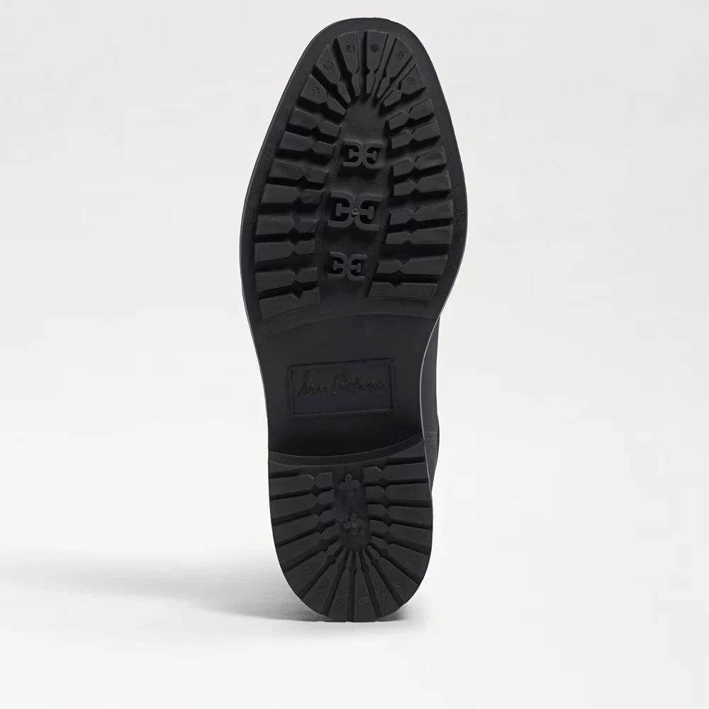 Sam Edelman Sue Booties Black Almond Toe Slip-On Rain Boots HAWK425 6