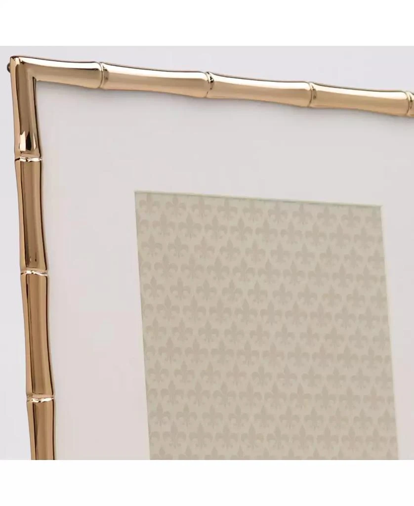 Lawrence Frames High Quality Polished Cast Metal Picture Frame - Bamboo Design with Mat for, 8" x 10" 4