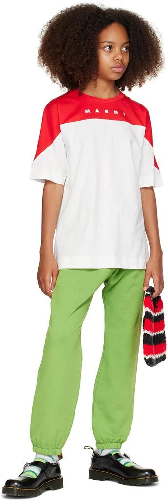 Marni Kids Red & White Two-Tone T-Shirt 4