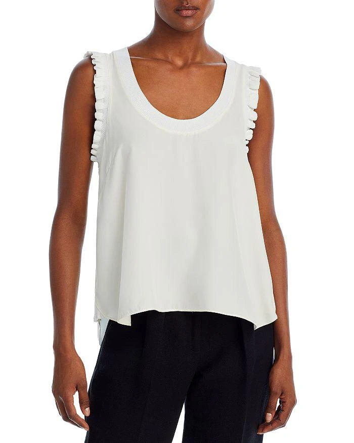 Cinq à Sept Cinq a Sept Lenore Ruffle Trimmed Silk Top 6
