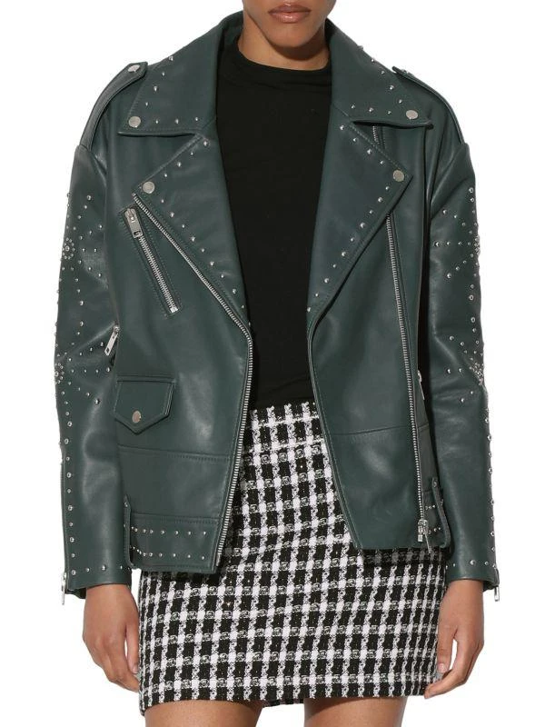 Walter Baker Skyler Studded Leather Biker Jacket 4