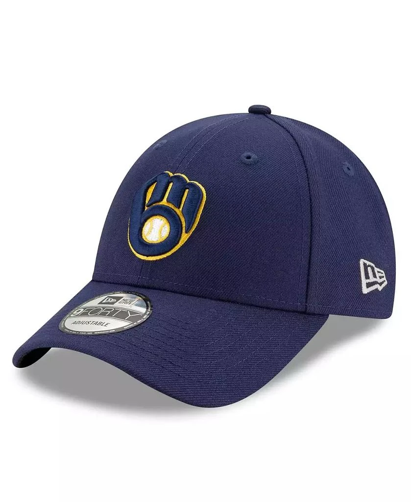 New Era Men's Navy Milwaukee Brewers 2024 MLB Postseason Side Patch 9FORTY Adjustable Hat 3