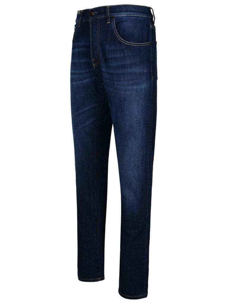 PT05 Pt05 Navy Cotton Blend Jeans