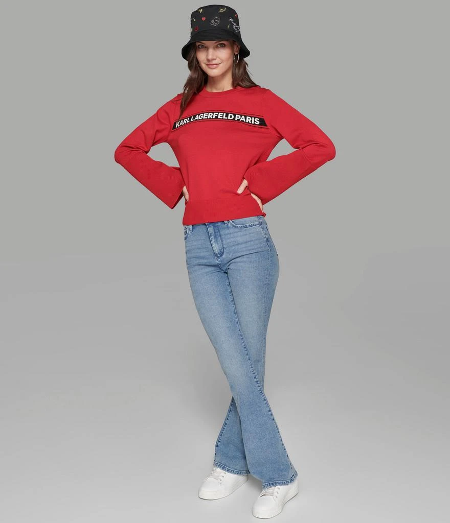Karl Lagerfeld Paris LOGO SWEATER WITH WIDE SLEEVES 5