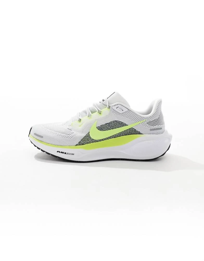 NIKE Nike Running Air Zoom Pegasus 41 trainers in white and yellow 2
