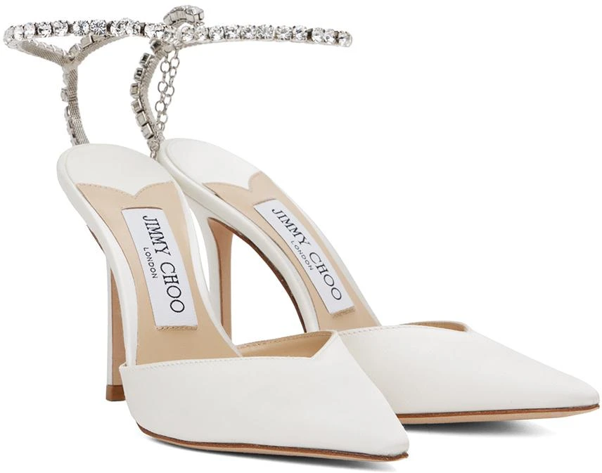 Jimmy Choo White Saeda 100 Heels 4