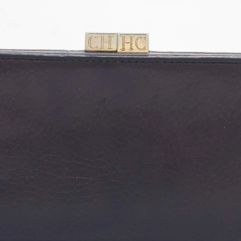 CH Carolina Herrera CH Carolina Herrera Black Leather French Continental Wallet 6