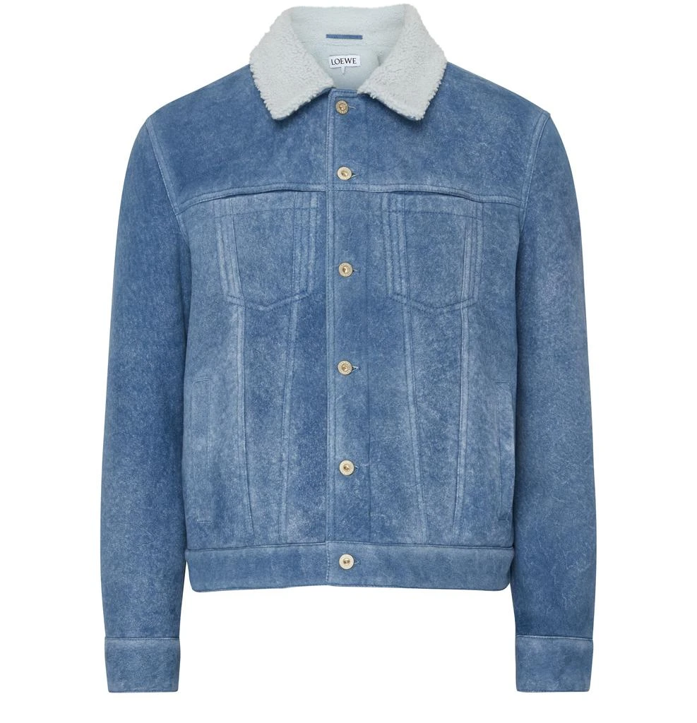 Loewe Denim jacket with shearling collar 2
