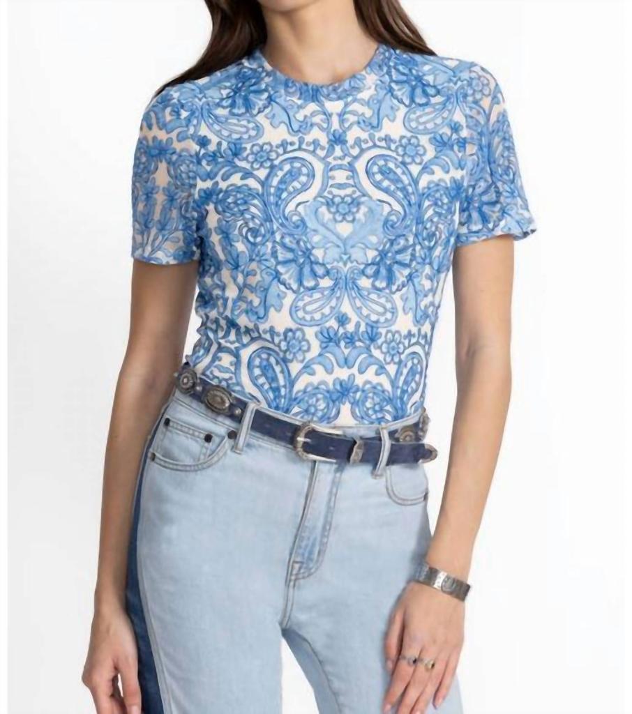 Johnny Was Johnny Was - ELEANOR SHORT SLEEVE MESH TEE