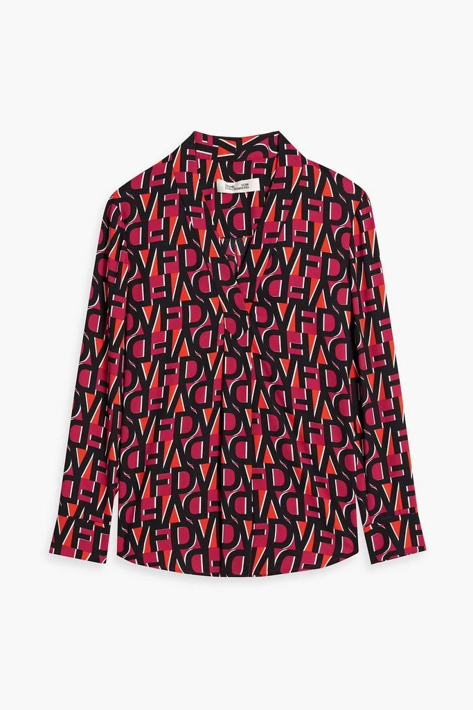 Diane von Furstenberg Sanorah printed crepe top 1