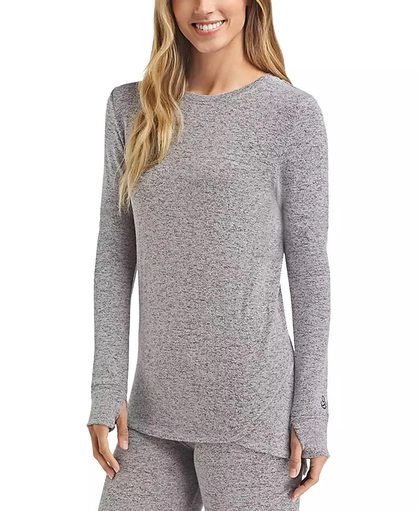 Cuddl Duds SoftKnit Crewneck Thumbhole-Cuff Top 1