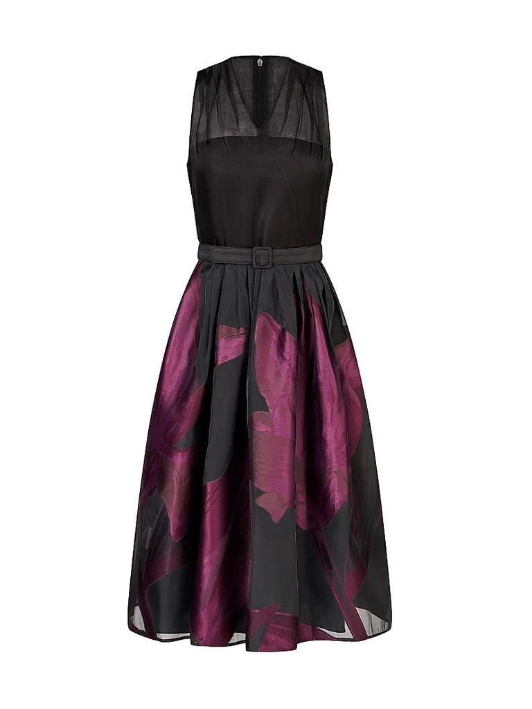 Kay Unger Ellis Floral Jacquard Organza Cocktail Dress - Dresses & Skirts -  Free Shipping - BeyondStyle