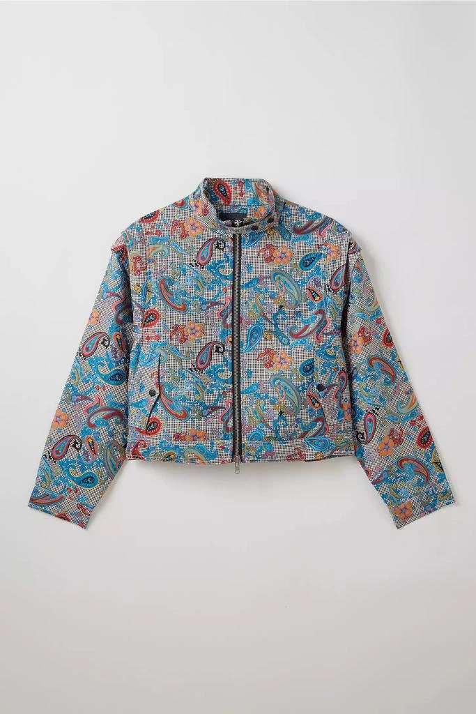 FRIED RICE FRIED RICE Paisley Jacquard Zip-Off Sleeve Jacket 2