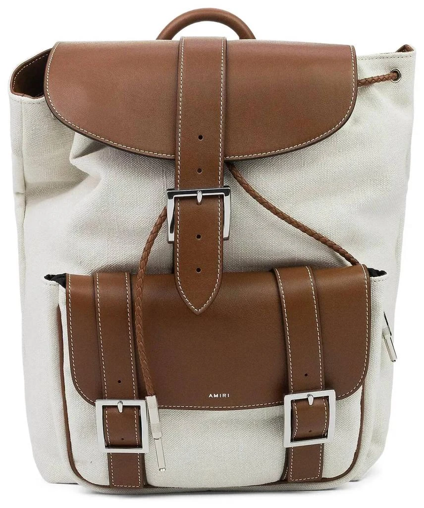 amiri leather backpack BANDANA CAROLINA BLUE Notorious Plug finished metalware. AMIRI Bandana Embroidery Leather Backpack
