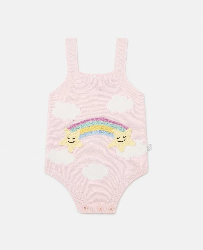 Stella McCartney Stella McCartney - Star Embroidered Romper, Woman, Pink, Size: 12m 1