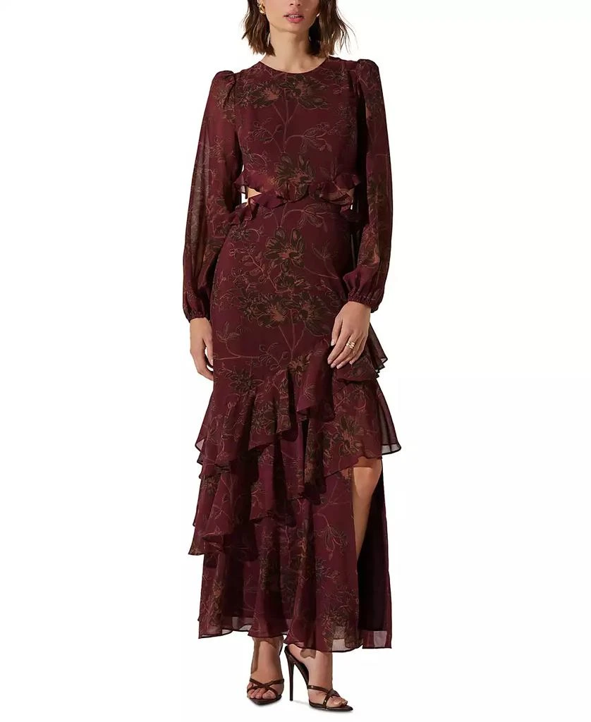 ASTR Women's Biella Printed Ruffle-Trim Dress 1