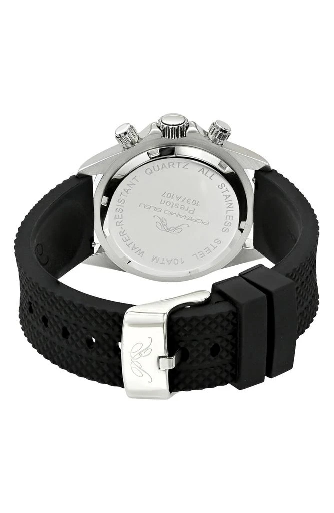 Porsamo Bleu Preston Silicone Strap Multifunction Watch, 41mm 3
