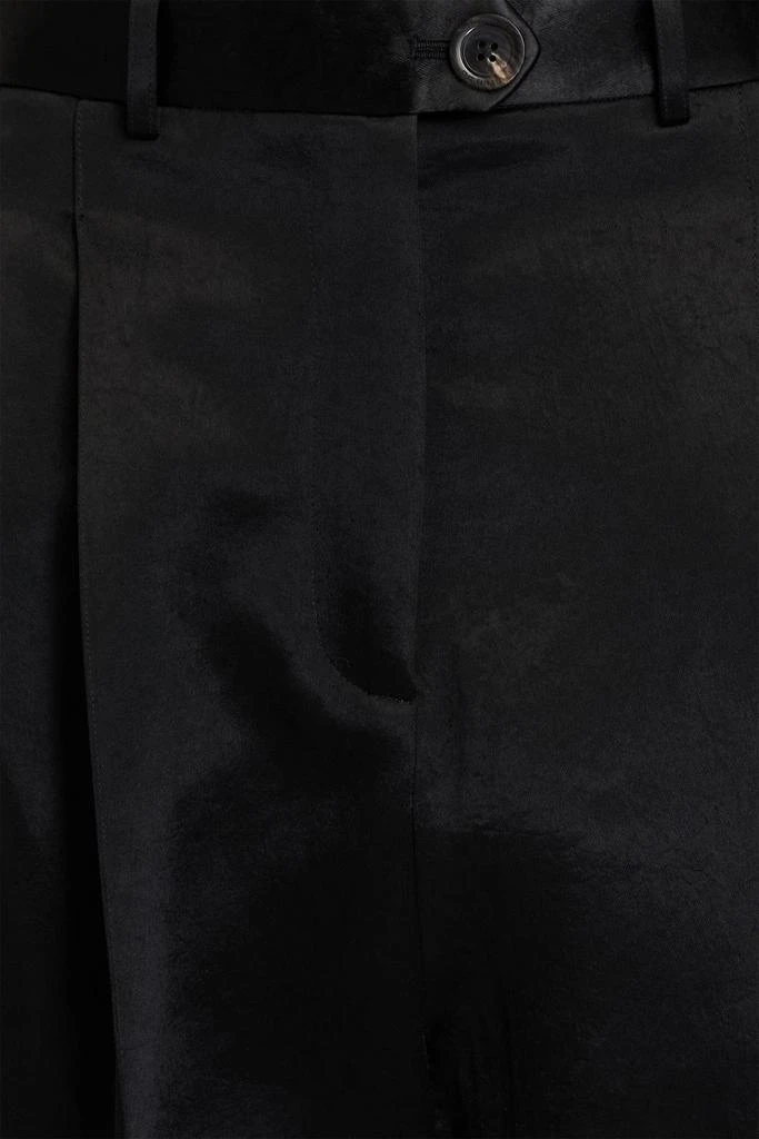 Peter Do Pleated satin-twill tapered pants 4