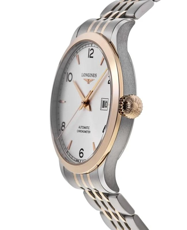 Longines Longines Record Chronometer Automatic Silver Dial 18K Rose Gold Plated Steel Men's Watch L2.821.5.76.7 3