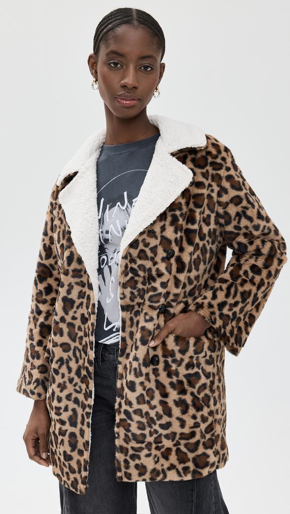 LNA Rana Faux Leopard Jacket