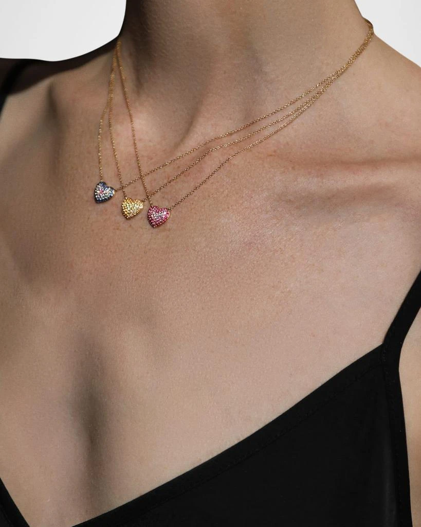 Emily P. Wheeler Lucy Ombré Heart Sapphire Necklace in 18K Yellow Gold, 16" 2