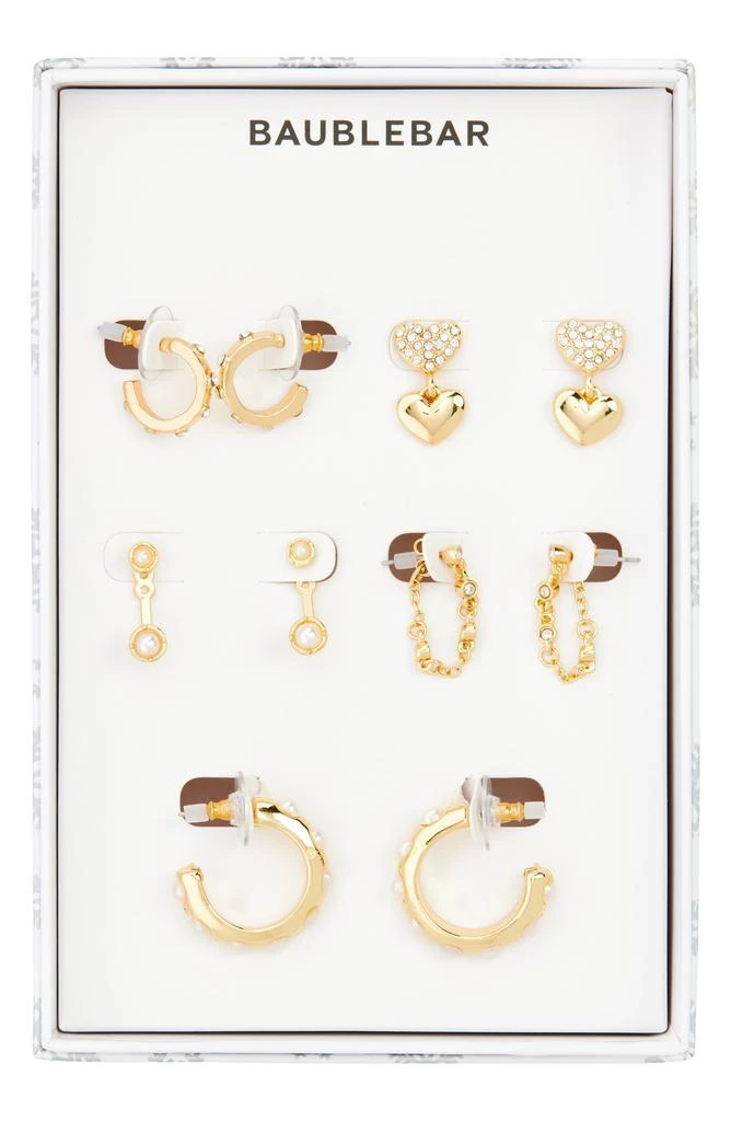 BAUBLEBAR Crystal 
Faux Pearl 5-Pack Earring Set