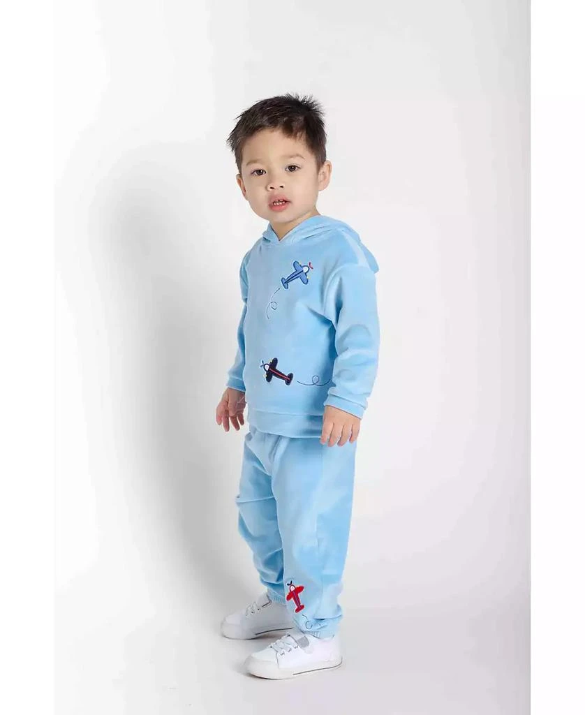 Florence Eiseman Baby Boys Sweatshirts Velour Hoodie With Airplanes 3