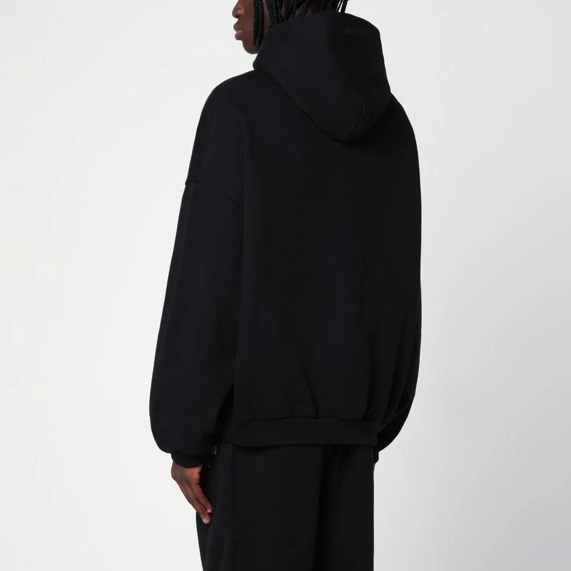 Essentials Black hoodie with logo 3