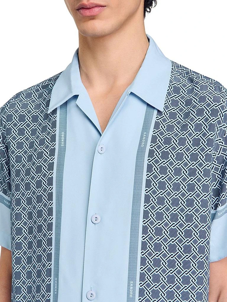Sandro Short Sleeved Patterned Shirt 5