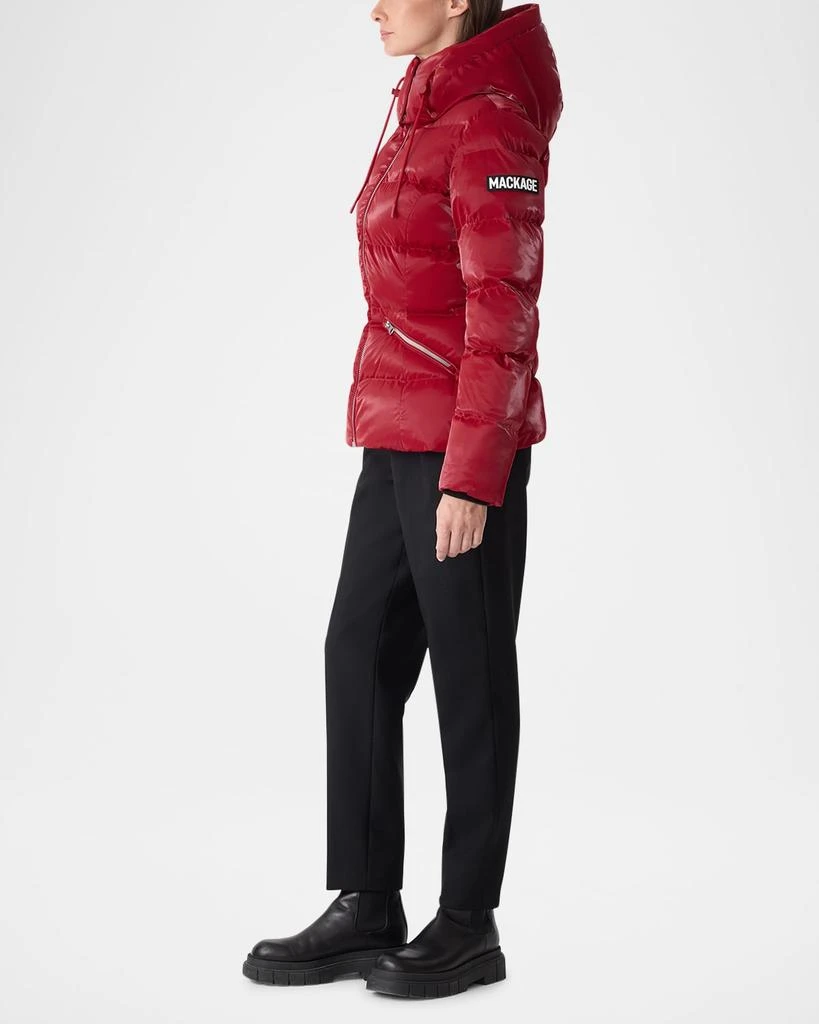 Mackage Madalyn-Glo Glossy Down Jacket with Removable Hood 4