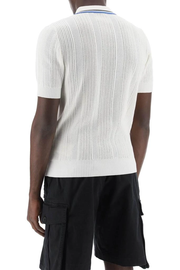 DSQUARED2 perforated knit polo shirt 3