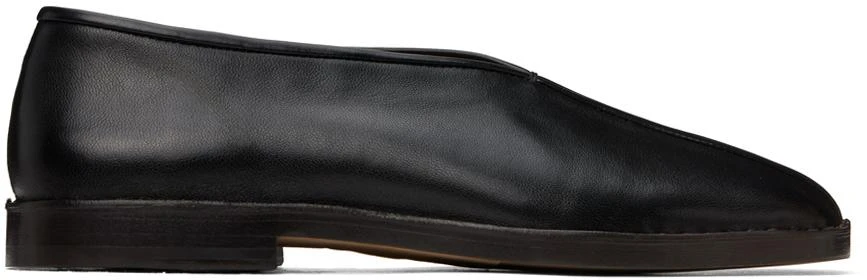 Lemaire Black Flat Piped Slippers 1