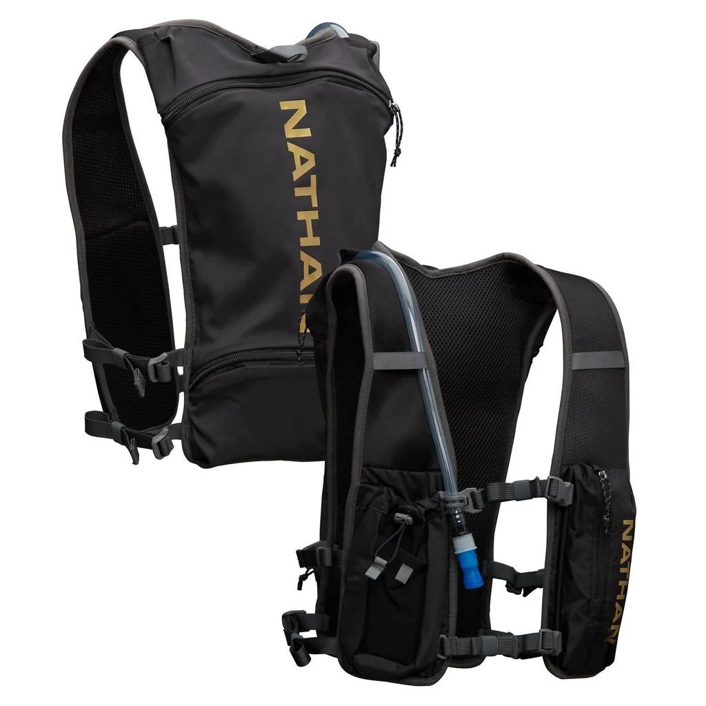 Nathan Sports Unisex Quickstart 2.0 4 Liter Hydration Pack In Black/gold 1